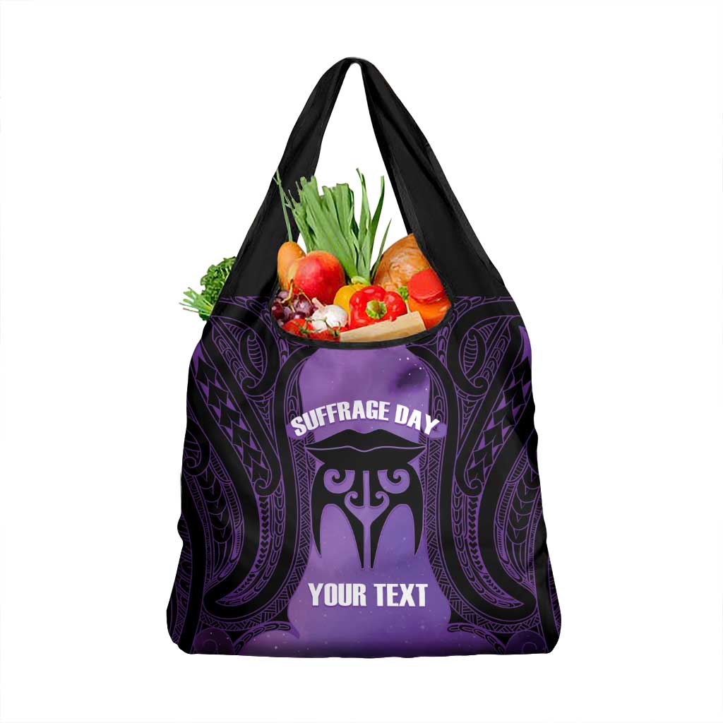 Personalised New Zealand Suffrage Day Grocery Bag Maori Tattoo Galaxy Vibe - Aussie Hoodie