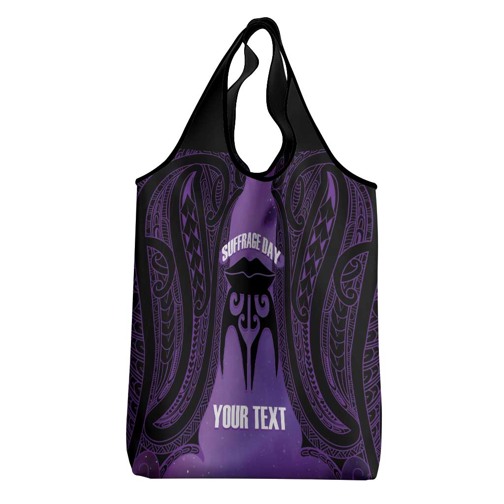 Personalised New Zealand Suffrage Day Grocery Bag Maori Tattoo Galaxy Vibe - Aussie Hoodie