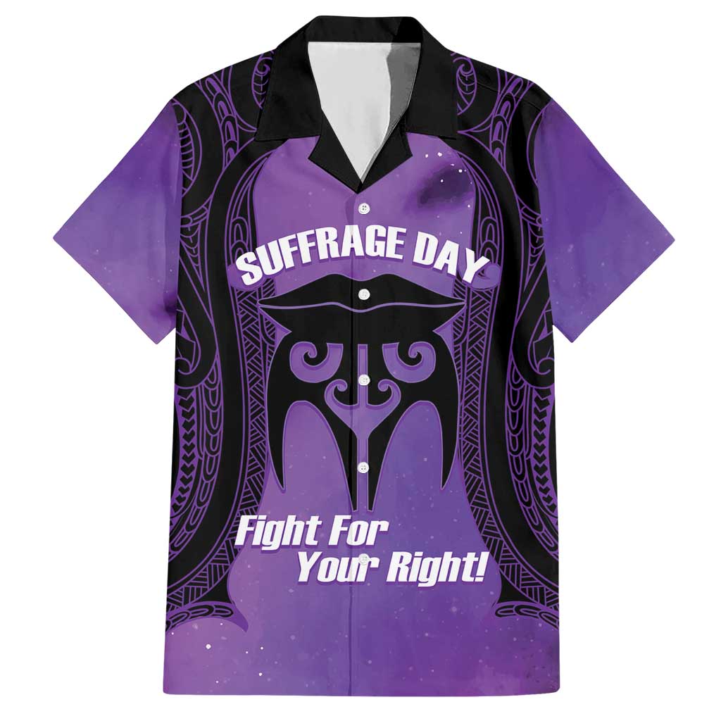 Personalised New Zealand Suffrage Day Hawaiian Shirt Maori Tattoo Galaxy Vibe - Aussie Hoodie