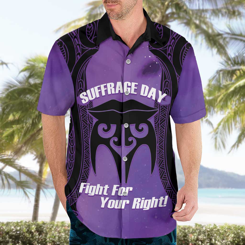 Personalised New Zealand Suffrage Day Hawaiian Shirt Maori Tattoo Galaxy Vibe - Aussie Hoodie