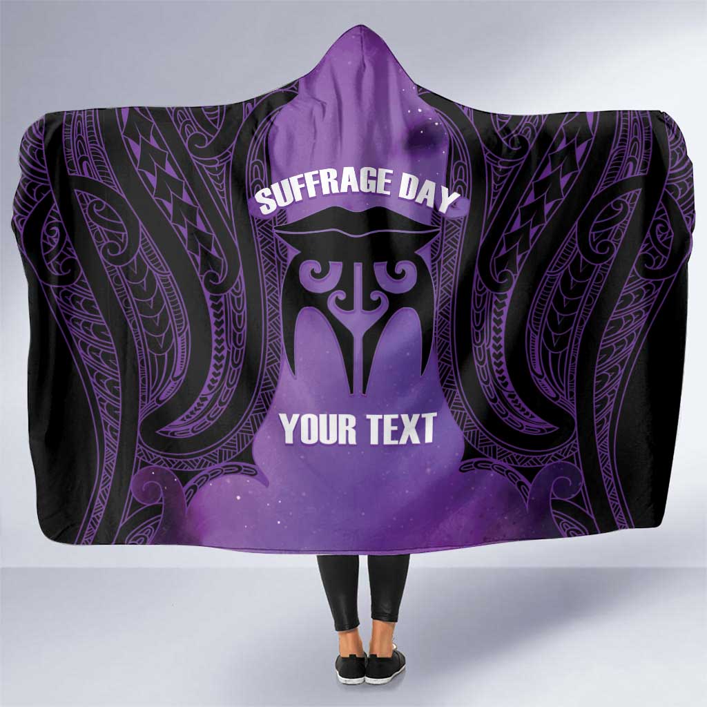 Personalised New Zealand Suffrage Day Hooded Blanket Maori Tattoo Galaxy Vibe - Aussie Hoodie