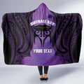 Personalised New Zealand Suffrage Day Hooded Blanket Maori Tattoo Galaxy Vibe - Aussie Hoodie