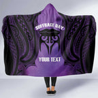 Personalised New Zealand Suffrage Day Hooded Blanket Maori Tattoo Galaxy Vibe - Aussie Hoodie