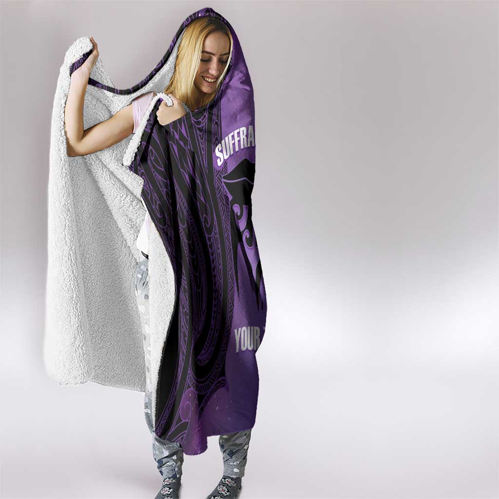 Personalised New Zealand Suffrage Day Hooded Blanket Maori Tattoo Galaxy Vibe - Aussie Hoodie