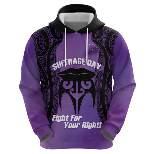 Personalised New Zealand Suffrage Day Hoodie Maori Tattoo Galaxy Vibe - Aussie Hoodie