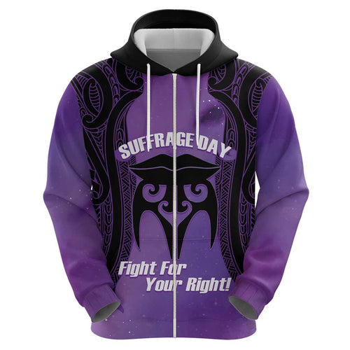 Personalised New Zealand Suffrage Day Hoodie Maori Tattoo Galaxy Vibe - Aussie Hoodie