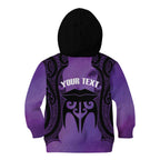 Personalised New Zealand Suffrage Day Kid Hoodie Maori Tattoo Galaxy Vibe - Aussie Hoodie