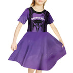 Personalised New Zealand Suffrage Day Kid Short Sleeve Dress Maori Tattoo Galaxy Vibe - Aussie Hoodie
