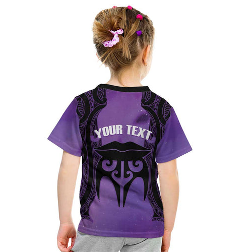 Personalised New Zealand Suffrage Day Kid T Shirt Maori Tattoo Galaxy Vibe - Aussie Hoodie
