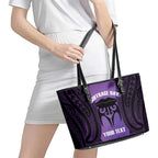 Personalised New Zealand Suffrage Day Leather Tote Bag Maori Tattoo Galaxy Vibe - Aussie Hoodie