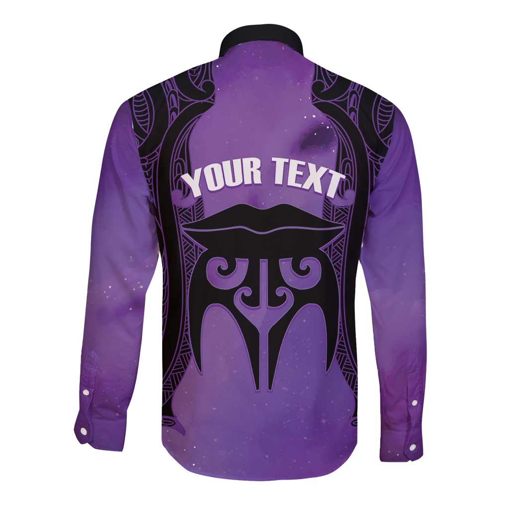 Personalised New Zealand Suffrage Day Long Sleeve Button Shirt Maori Tattoo Galaxy Vibe - Aussie Hoodie