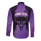Personalised New Zealand Suffrage Day Long Sleeve Button Shirt Maori Tattoo Galaxy Vibe - Aussie Hoodie
