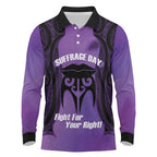 Personalised New Zealand Suffrage Day Long Sleeve Polo Shirt Maori Tattoo Galaxy Vibe - Aussie Hoodie