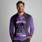 Personalised New Zealand Suffrage Day Long Sleeve Polo Shirt Maori Tattoo Galaxy Vibe - Aussie Hoodie