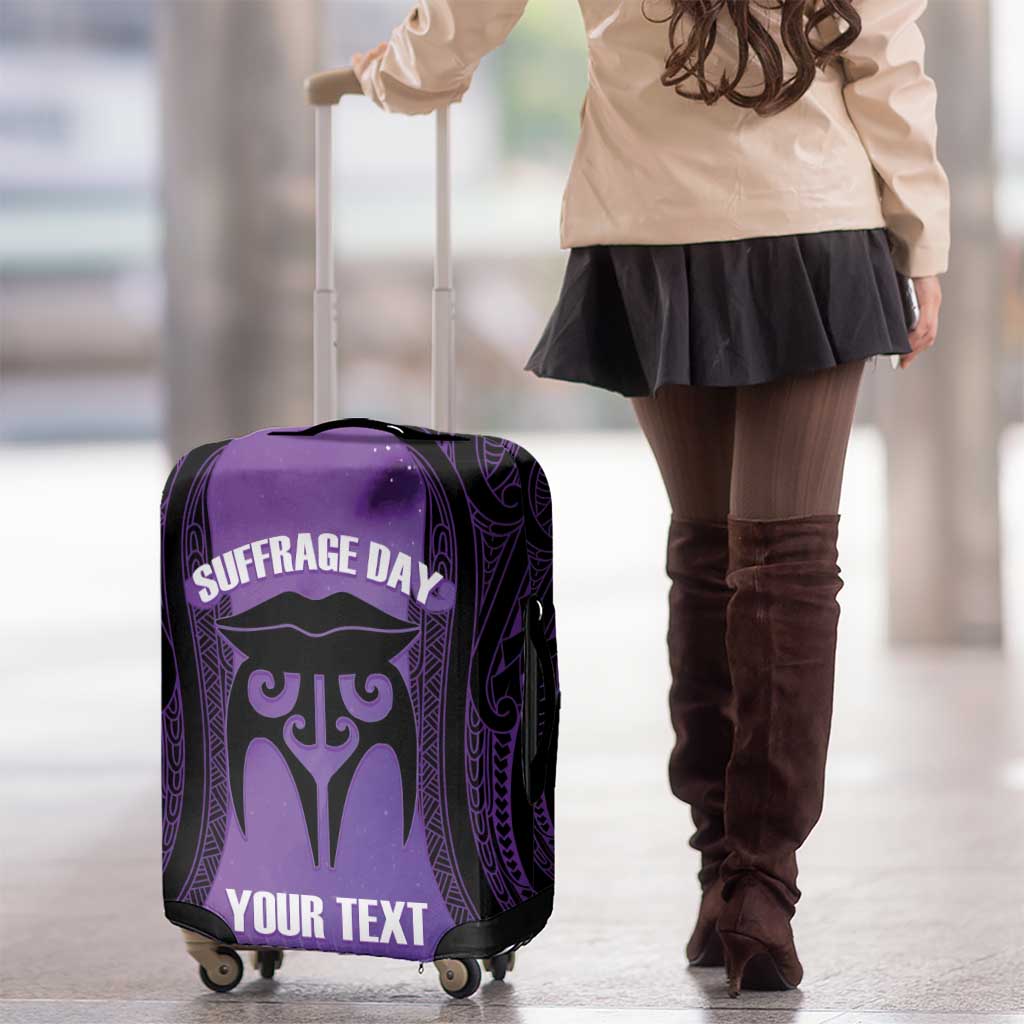 Personalised New Zealand Suffrage Day Luggage Cover Maori Tattoo Galaxy Vibe - Aussie Hoodie