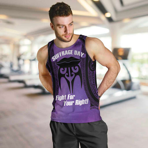 Personalised New Zealand Suffrage Day Men Tank Top Maori Tattoo Galaxy Vibe - Aussie Hoodie