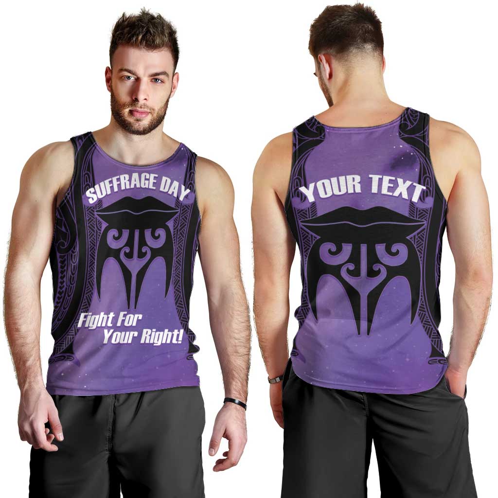 Personalised New Zealand Suffrage Day Men Tank Top Maori Tattoo Galaxy Vibe - Aussie Hoodie