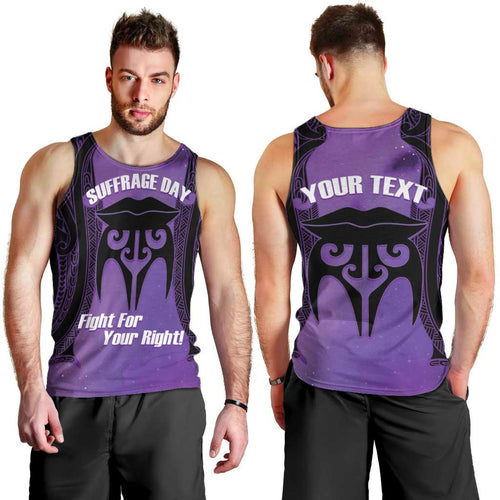 Personalised New Zealand Suffrage Day Men Tank Top Maori Tattoo Galaxy Vibe - Aussie Hoodie