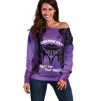 Personalised New Zealand Suffrage Day Off Shoulder Sweater Maori Tattoo Galaxy Vibe - Aussie Hoodie