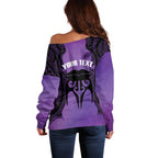 Personalised New Zealand Suffrage Day Off Shoulder Sweater Maori Tattoo Galaxy Vibe - Aussie Hoodie
