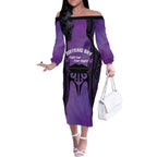 Personalised New Zealand Suffrage Day Off The Shoulder Long Sleeve Dress Maori Tattoo Galaxy Vibe - Aussie Hoodie