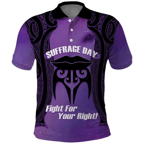Personalised New Zealand Suffrage Day Polo Shirt Maori Tattoo Galaxy Vibe - Aussie Hoodie