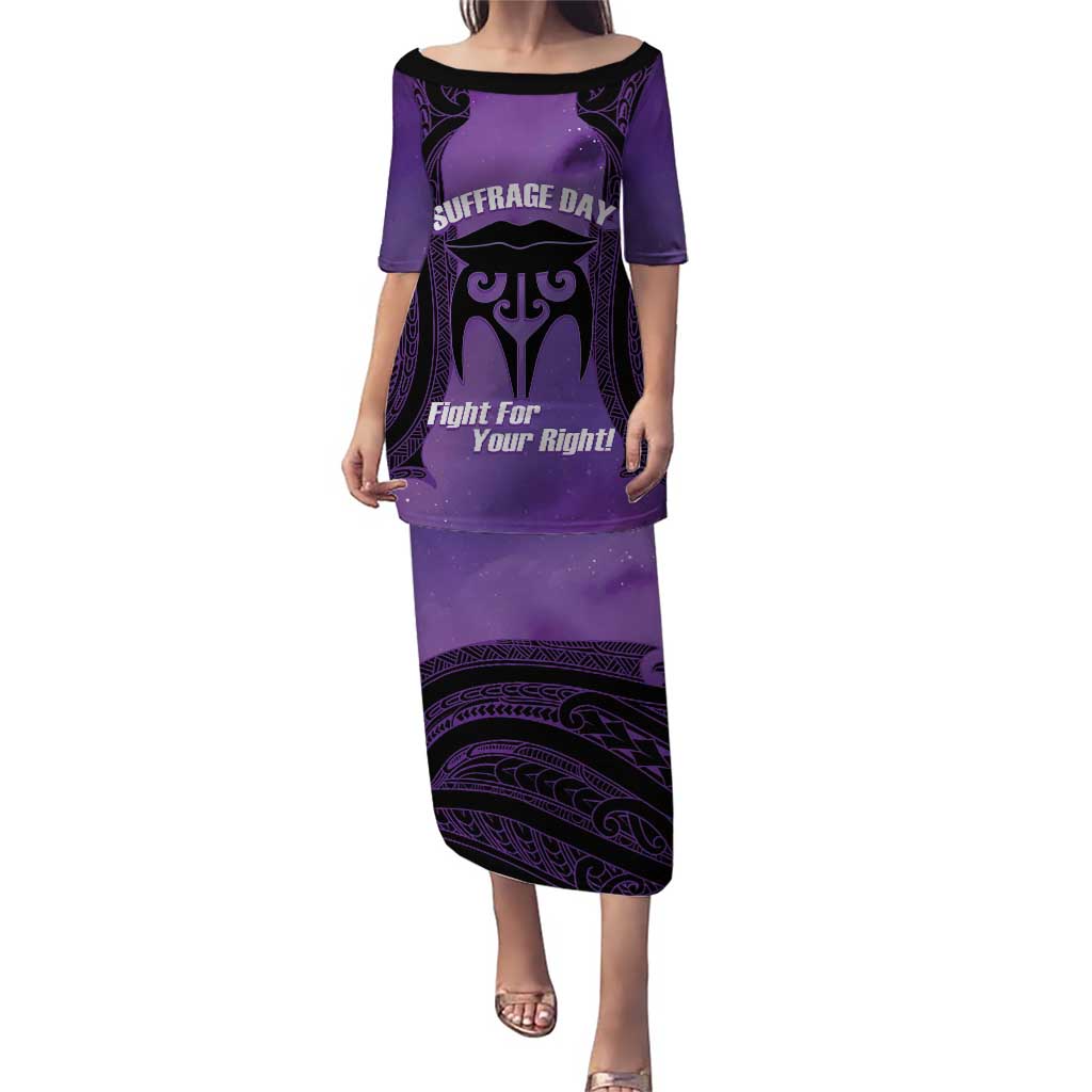 Personalised New Zealand Suffrage Day Puletasi Maori Tattoo Galaxy Vibe - Aussie Hoodie