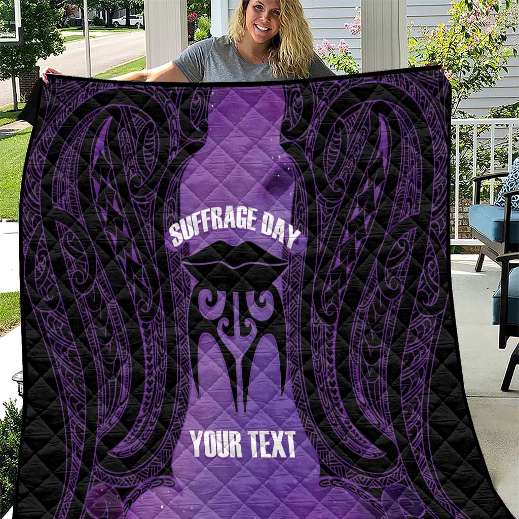 Personalised New Zealand Suffrage Day Quilt Maori Tattoo Galaxy Vibe - Aussie Hoodie