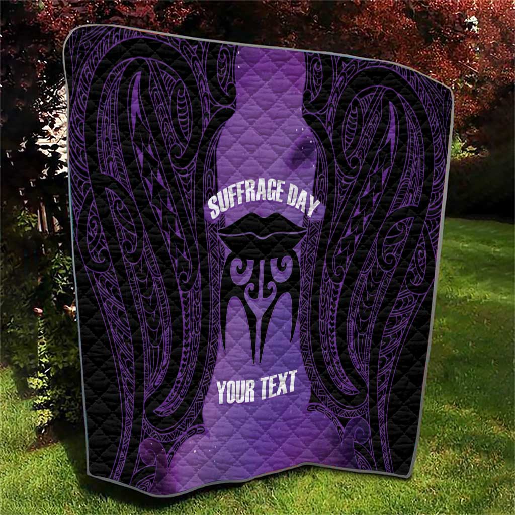 Personalised New Zealand Suffrage Day Quilt Maori Tattoo Galaxy Vibe - Aussie Hoodie