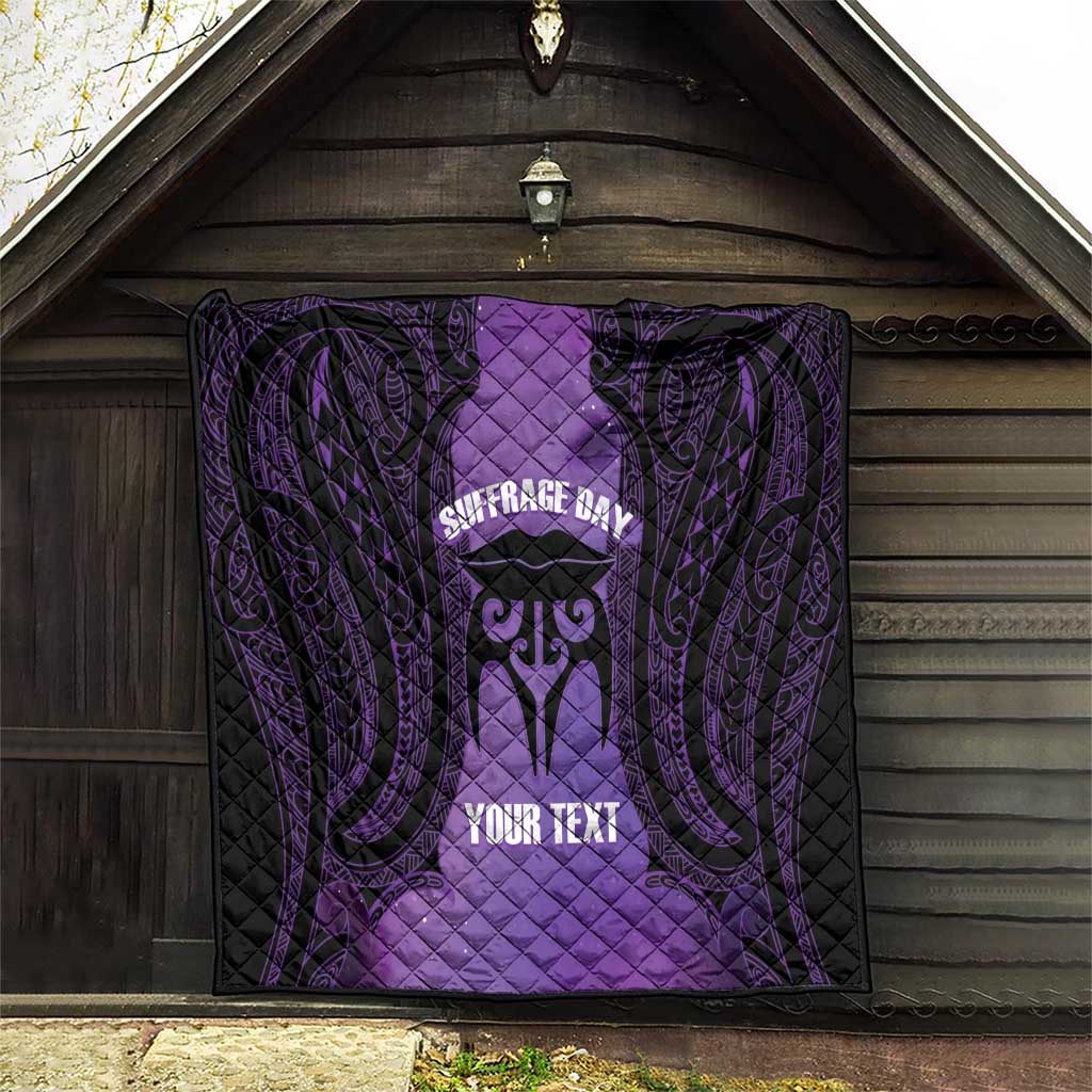 Personalised New Zealand Suffrage Day Quilt Maori Tattoo Galaxy Vibe - Aussie Hoodie