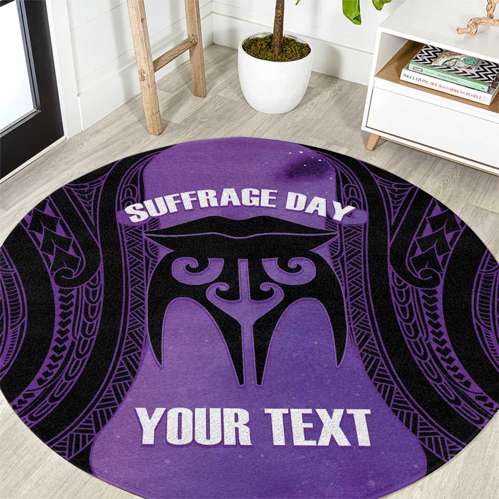 Personalised New Zealand Suffrage Day Round Carpet Maori Tattoo Galaxy Vibe - Aussie Hoodie