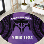 Personalised New Zealand Suffrage Day Round Carpet Maori Tattoo Galaxy Vibe - Aussie Hoodie