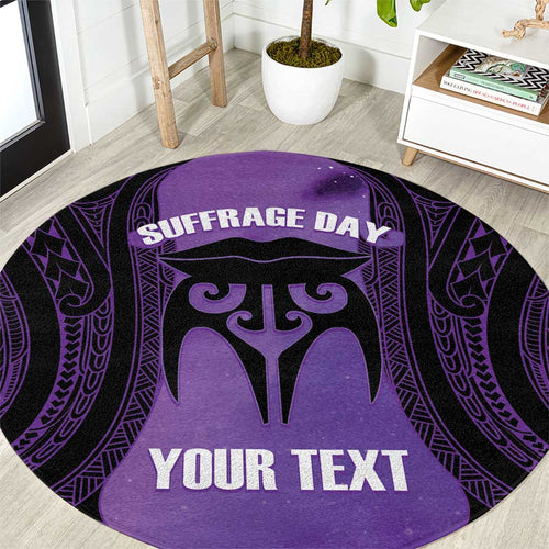 Personalised New Zealand Suffrage Day Round Carpet Maori Tattoo Galaxy Vibe - Aussie Hoodie