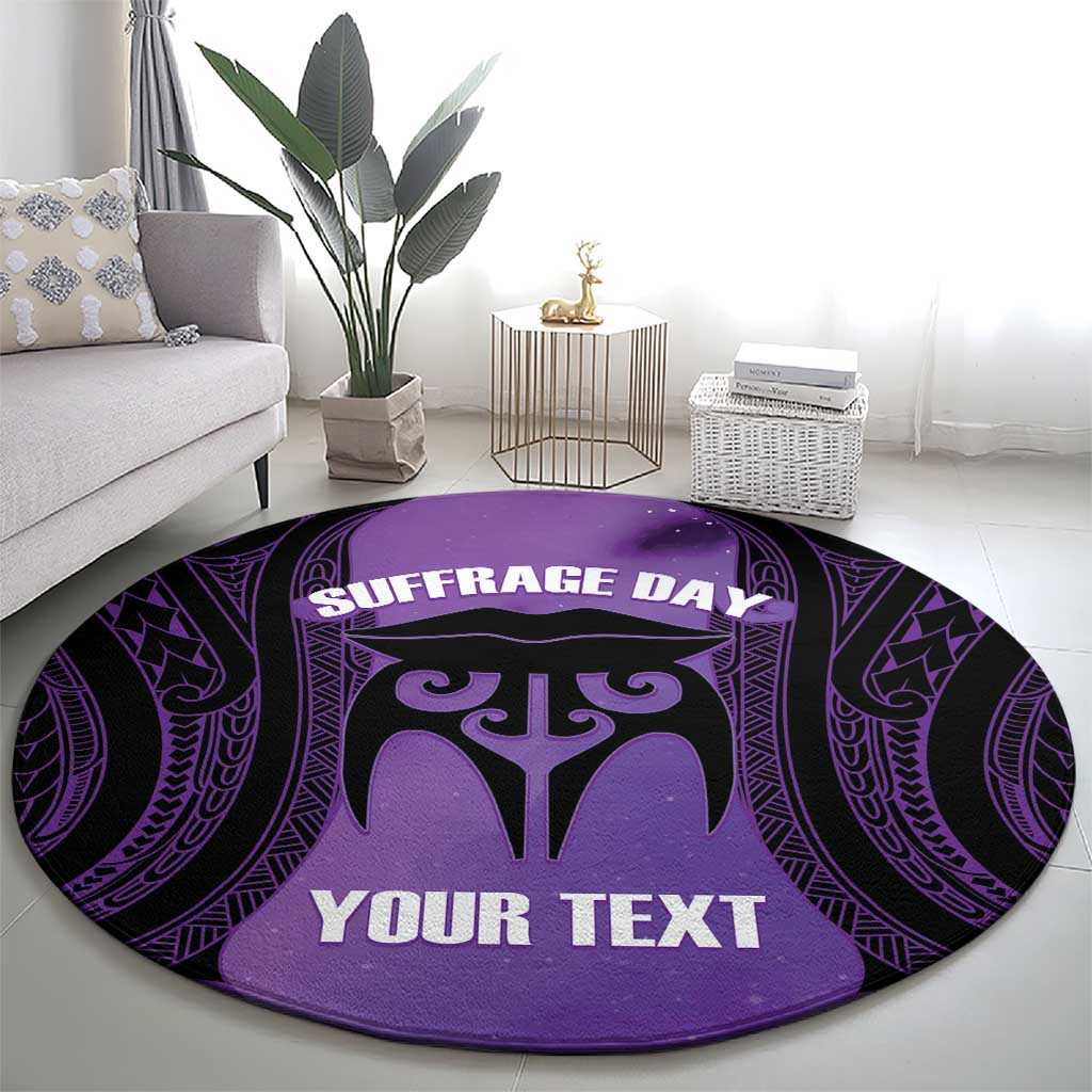 Personalised New Zealand Suffrage Day Round Carpet Maori Tattoo Galaxy Vibe - Aussie Hoodie