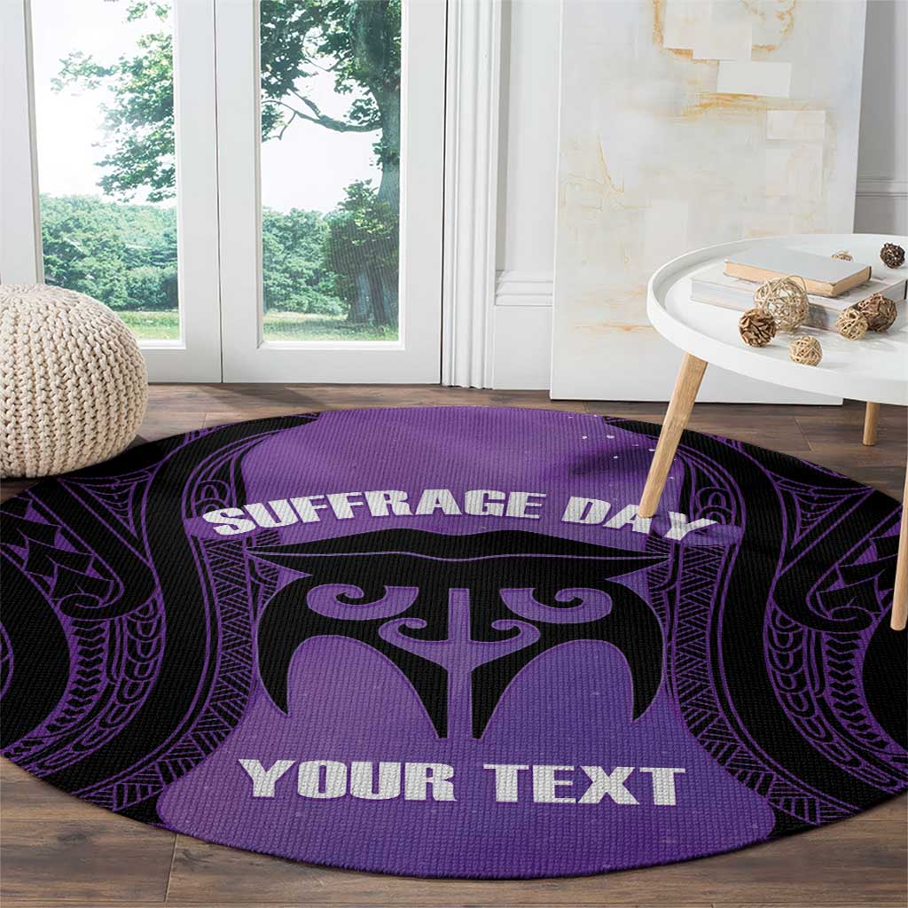 Personalised New Zealand Suffrage Day Round Carpet Maori Tattoo Galaxy Vibe - Aussie Hoodie