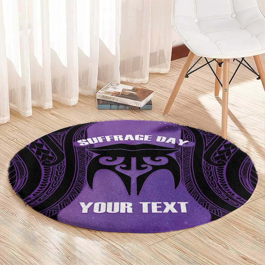 Personalised New Zealand Suffrage Day Round Carpet Maori Tattoo Galaxy Vibe - Aussie Hoodie