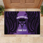 Personalised New Zealand Suffrage Day Rubber Doormat Maori Tattoo Galaxy Vibe - Aussie Hoodie