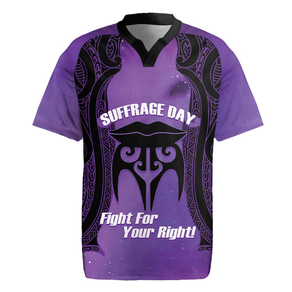 Personalised New Zealand Suffrage Day Rugby Jersey Maori Tattoo Galaxy Vibe - Aussie Hoodie
