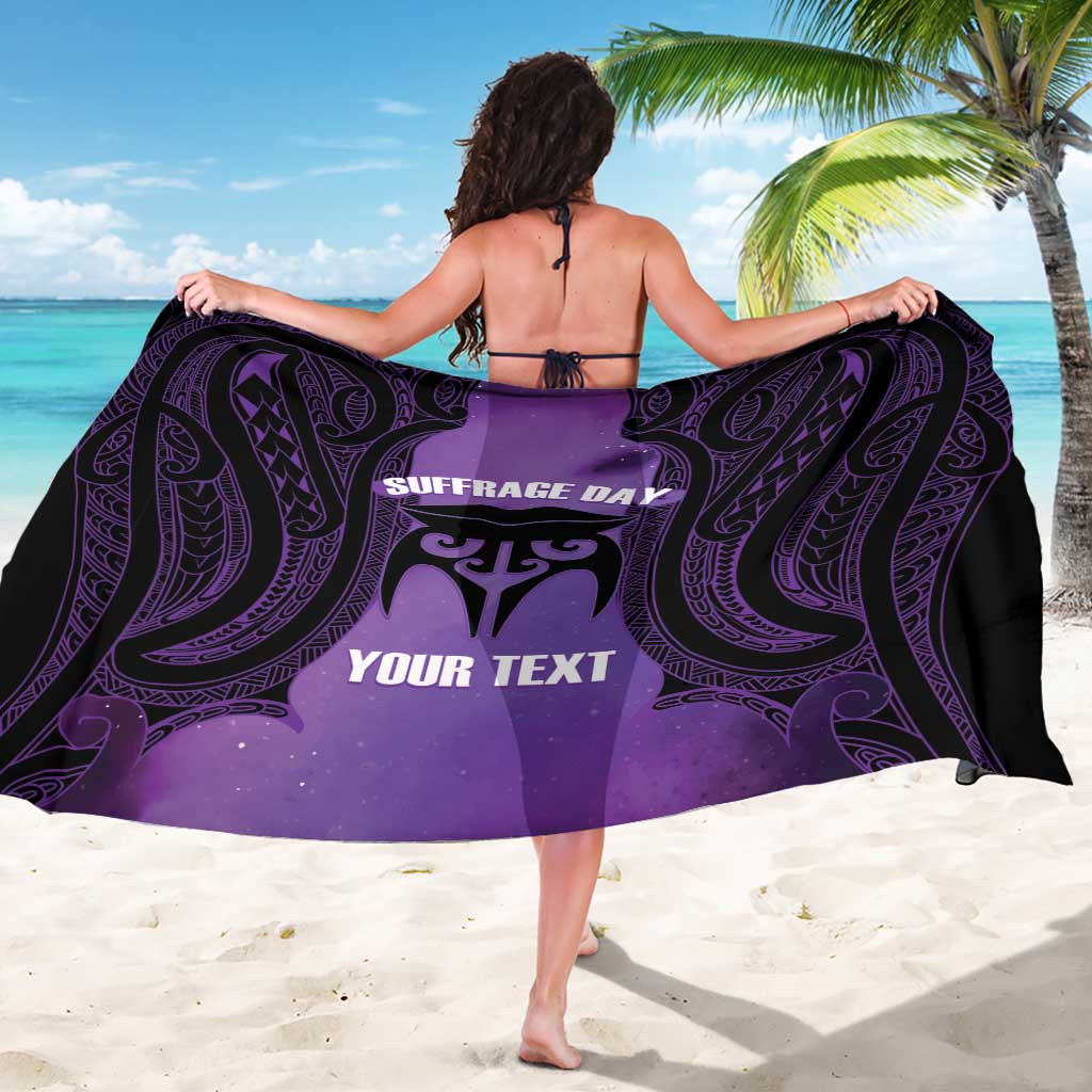 Personalised New Zealand Suffrage Day Sarong Maori Tattoo Galaxy Vibe - Aussie Hoodie