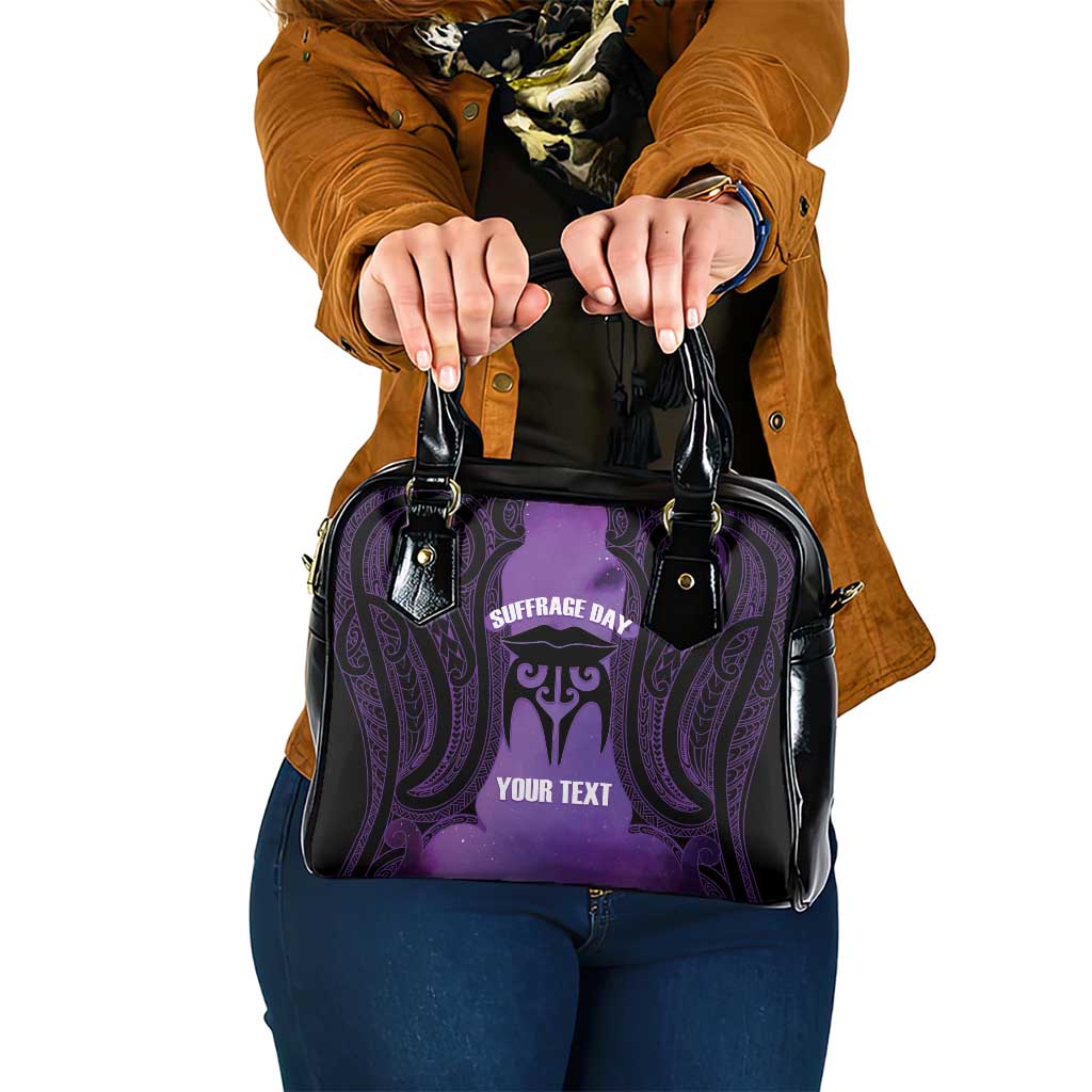 Personalised New Zealand Suffrage Day Shoulder Handbag Maori Tattoo Galaxy Vibe - Aussie Hoodie