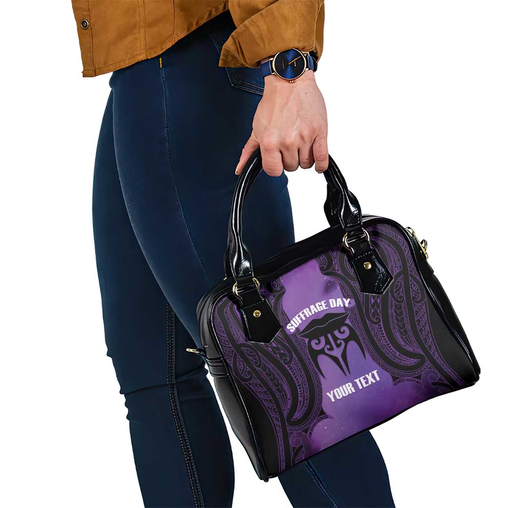 Personalised New Zealand Suffrage Day Shoulder Handbag Maori Tattoo Galaxy Vibe - Aussie Hoodie