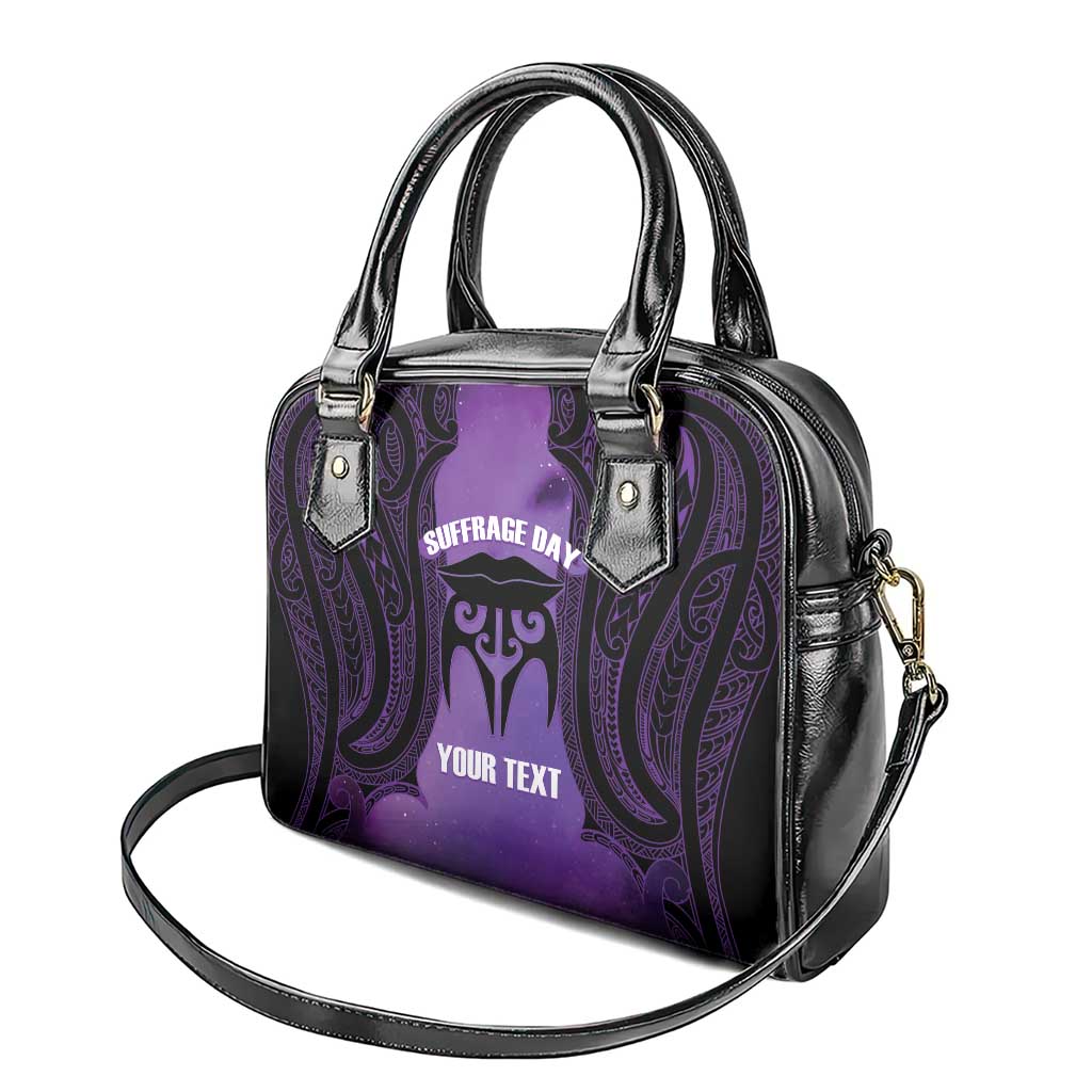 Personalised New Zealand Suffrage Day Shoulder Handbag Maori Tattoo Galaxy Vibe - Aussie Hoodie