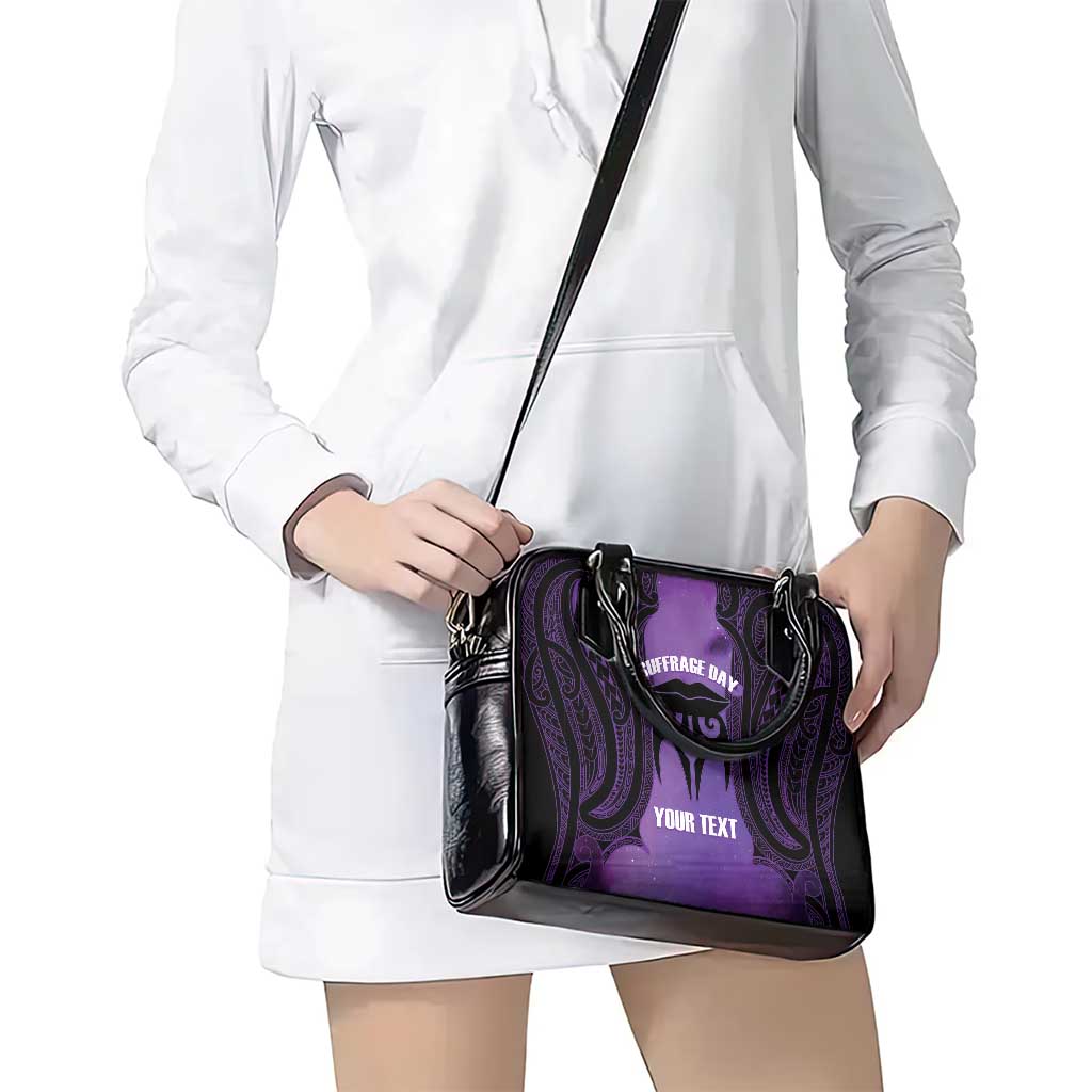 Personalised New Zealand Suffrage Day Shoulder Handbag Maori Tattoo Galaxy Vibe - Aussie Hoodie