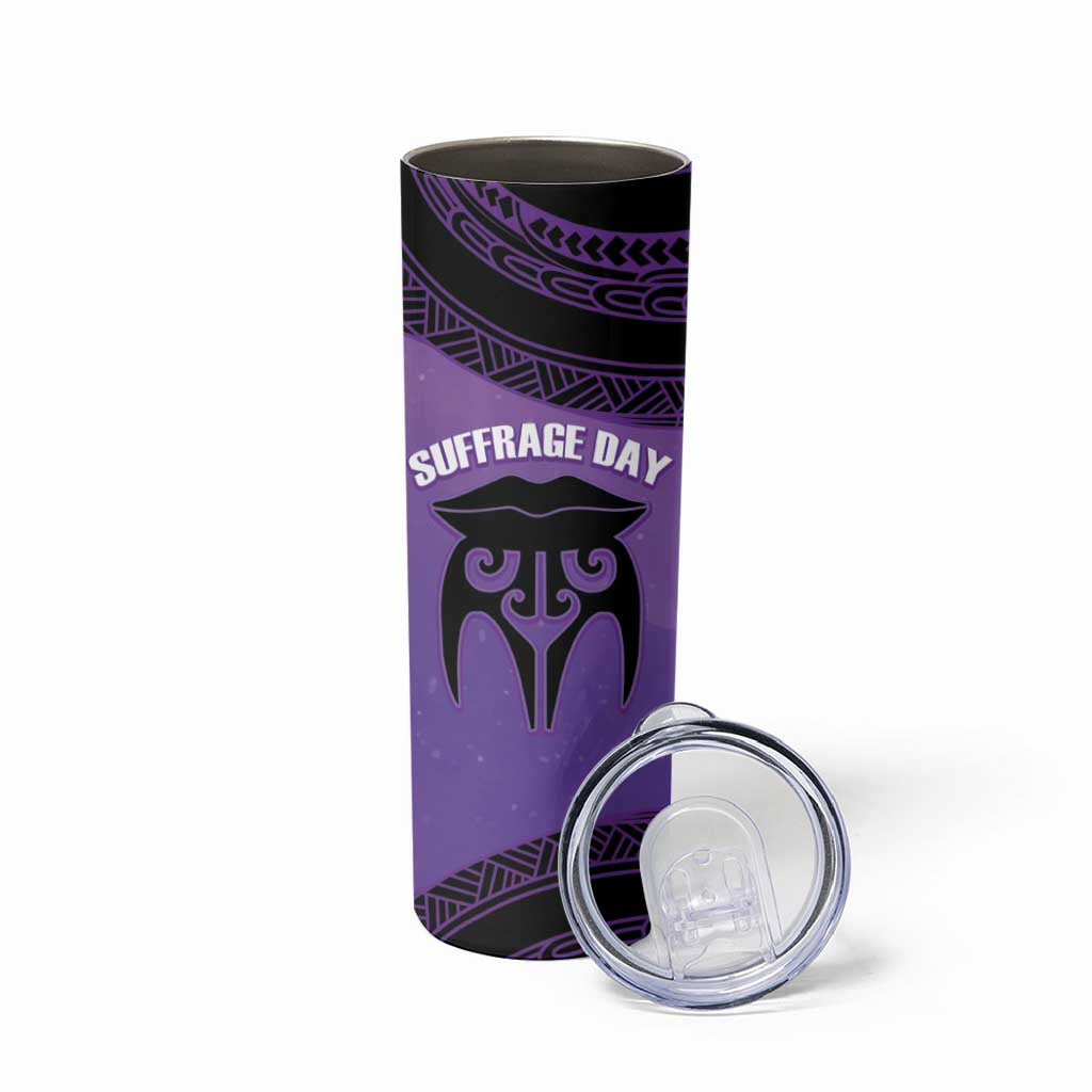 Personalised New Zealand Suffrage Day Skinny Tumbler Maori Tattoo Galaxy Vibe - Aussie Hoodie