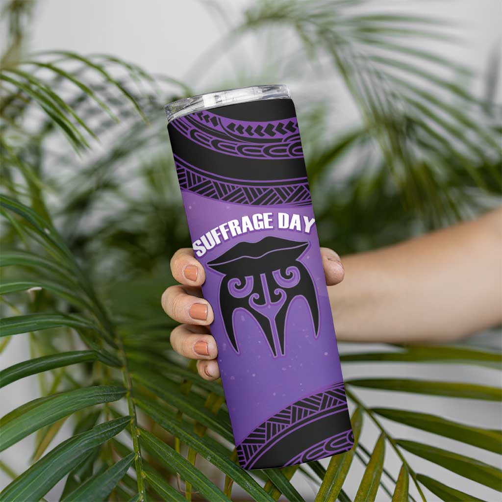 Personalised New Zealand Suffrage Day Skinny Tumbler Maori Tattoo Galaxy Vibe - Aussie Hoodie