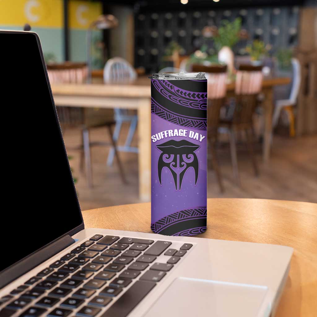 Personalised New Zealand Suffrage Day Skinny Tumbler Maori Tattoo Galaxy Vibe - Aussie Hoodie