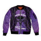 Personalised New Zealand Suffrage Day Sleeve Zip Bomber Jacket Maori Tattoo Galaxy Vibe - Aussie Hoodie