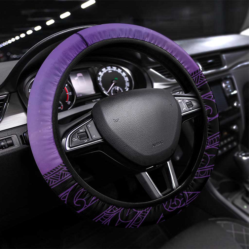 New Zealand Suffrage Day Steering Wheel Cover Maori Tattoo Galaxy Vibe - Aussie Hoodie