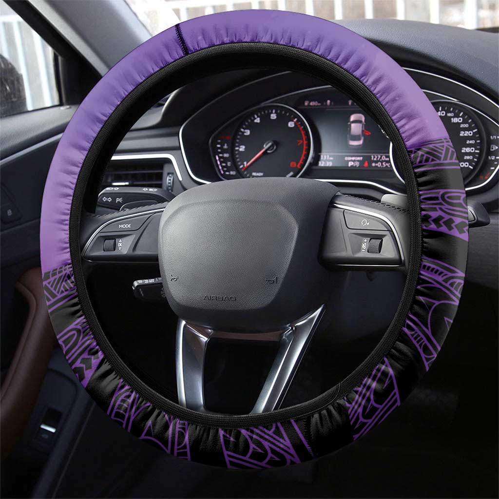 New Zealand Suffrage Day Steering Wheel Cover Maori Tattoo Galaxy Vibe - Aussie Hoodie