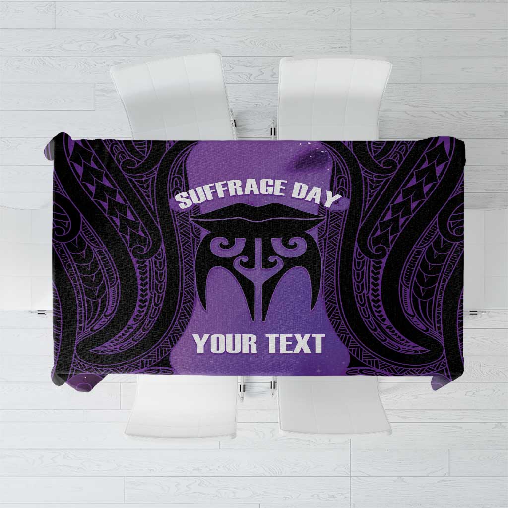 Personalised New Zealand Suffrage Day Tablecloth Maori Tattoo Galaxy Vibe - Aussie Hoodie